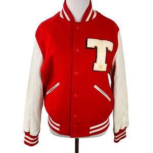 TNA Aritzia Women's Varsity Bomber Spee Wool Letterman Jacket Size Large